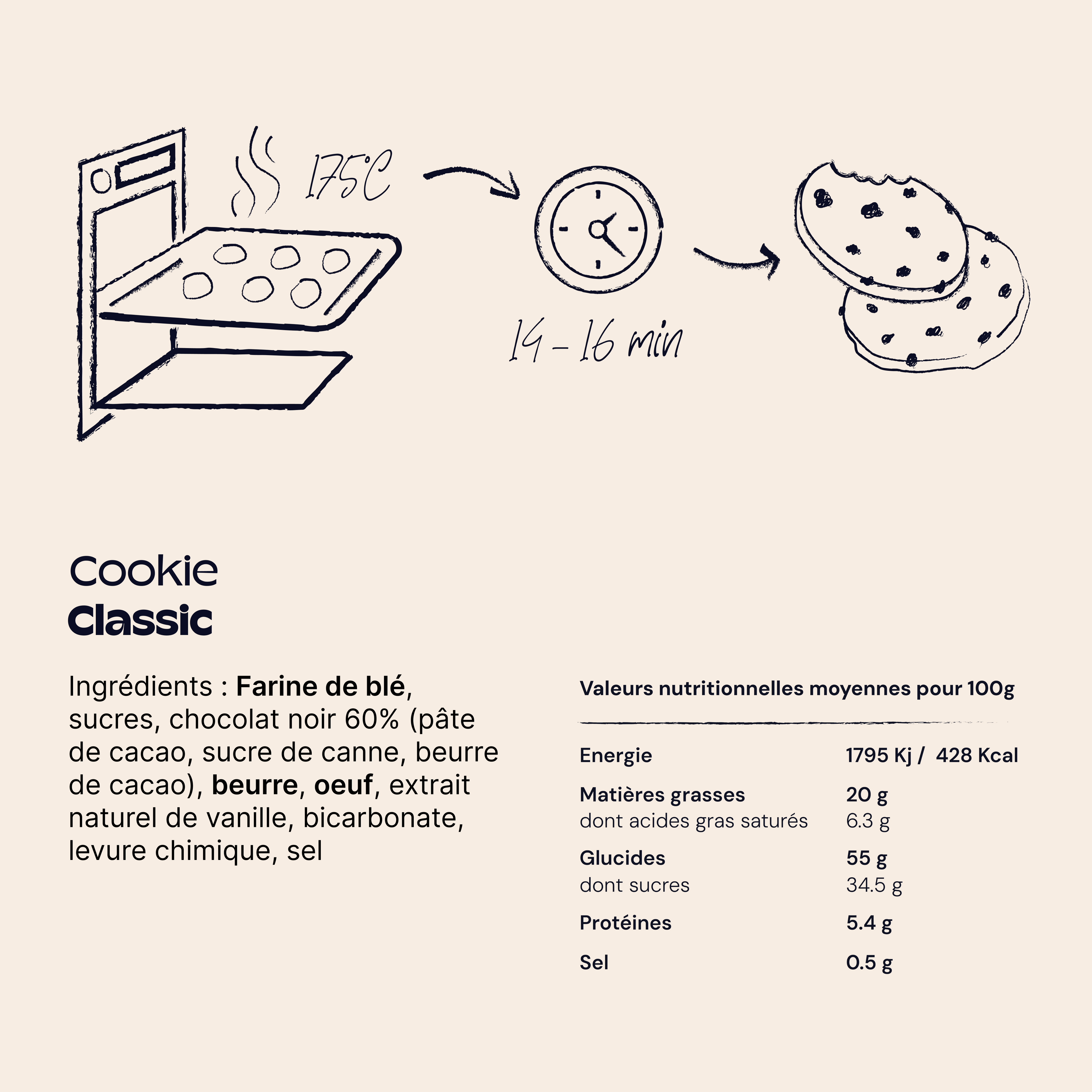 Classic Pâte à Cookies prête à cuire