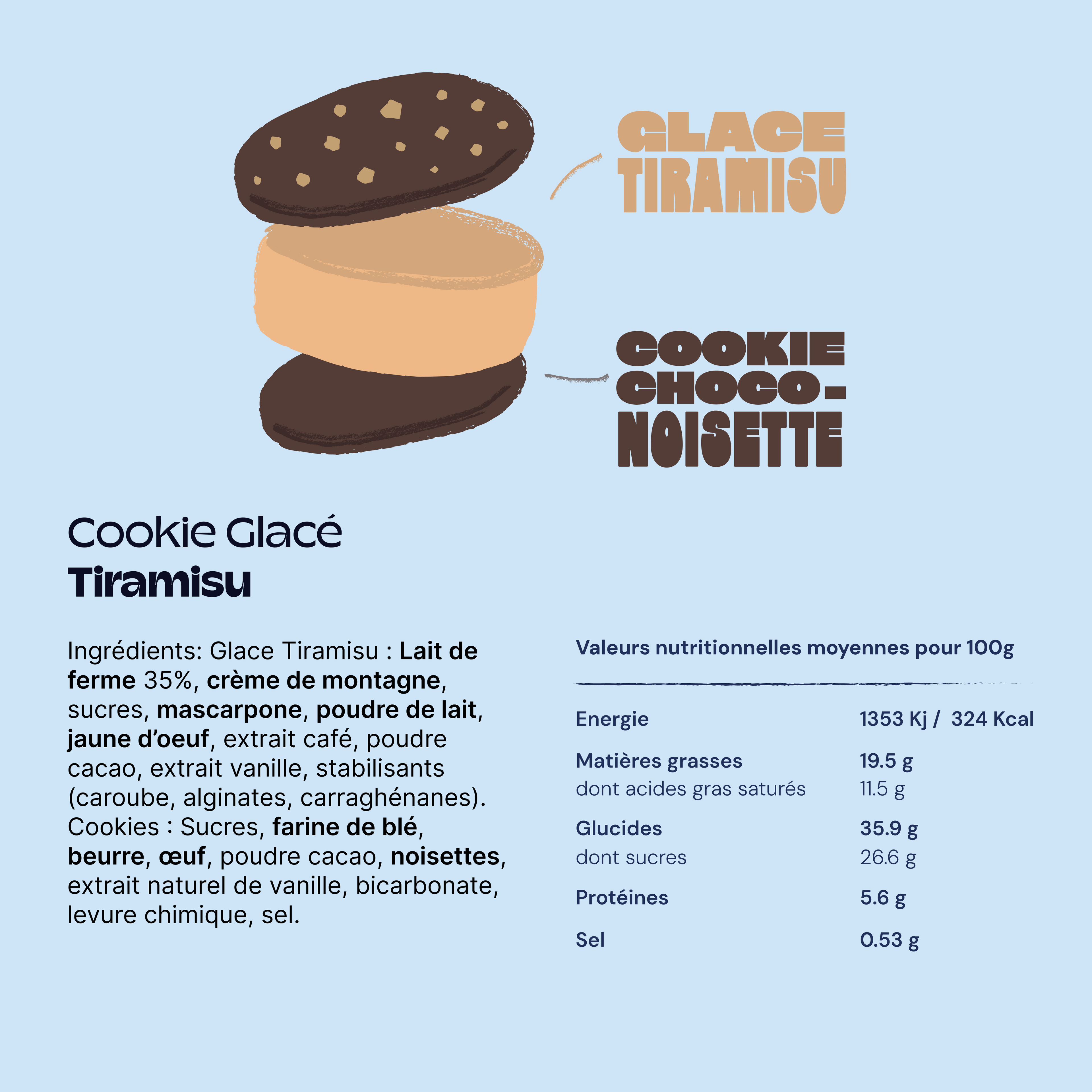 Tiramisu Cookie Glacé